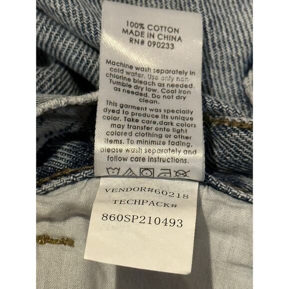 Pacsun Girls Ultra High-Rise Slim White Butterfly Jeans 23 Small - Picture 7 of 8